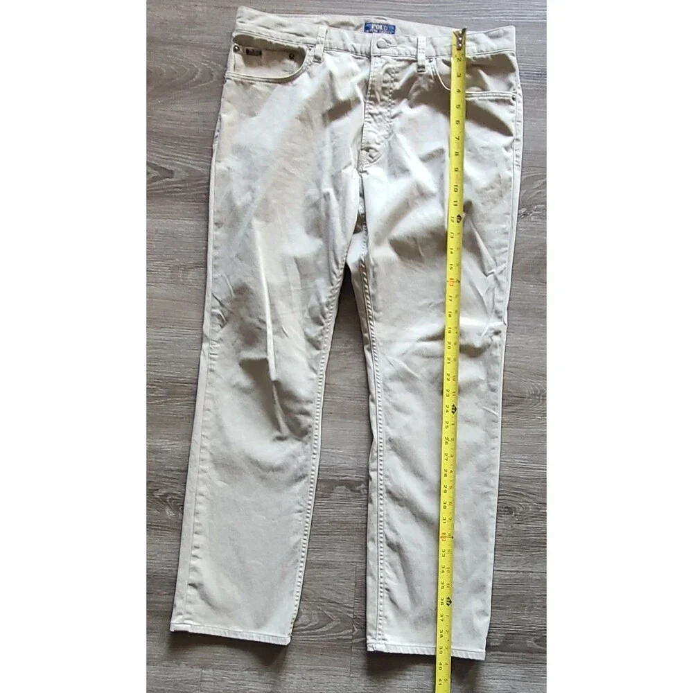 Polo Ralph Lauren Men's 34x30 Tan Stretch Chino Pants Classic Straight Khaki